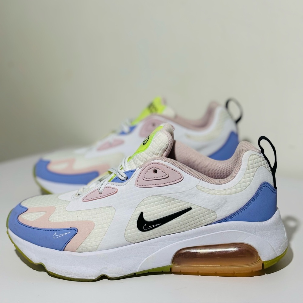 Nike Womens Air Max 200 SE CU4769-100 White/Purple/Pink Sneakers US Size 7